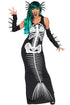 Sexy Halloween Cosplay Skeleton Siren Costume